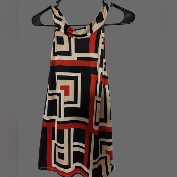 Womens Long Tank Top With Colorful Design XL - Picture 2 of 4